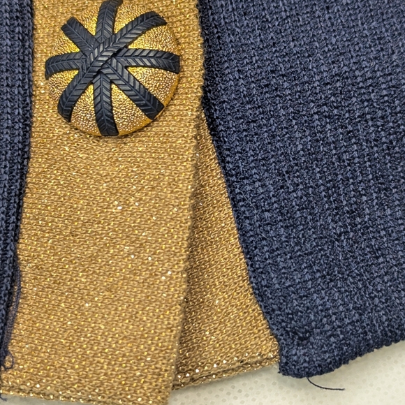 Vintage 1980's Metallic Knit Sweater Jacket Glam - Picture 3 of 12